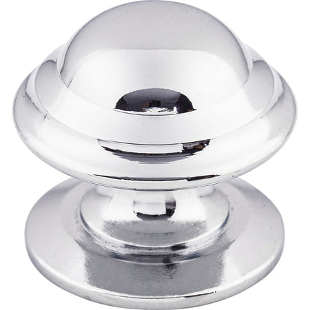 Top Knobs M1612: 1-3/8" Empress Round Cabinet Knob - Polished Chrome