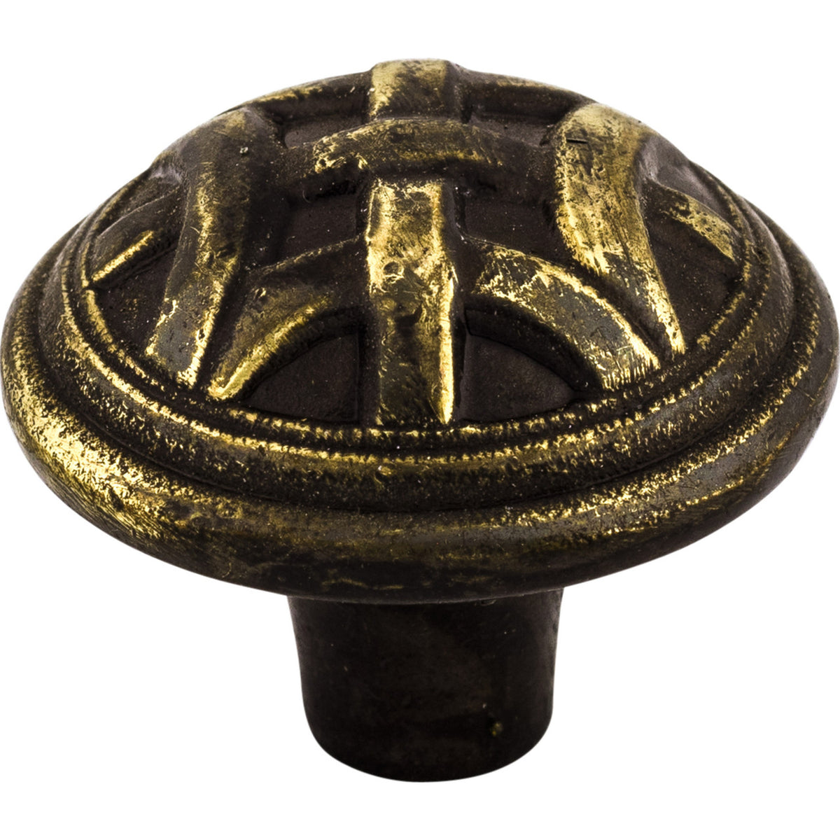 Top Knobs M161: 1-1/4" Celtic Round Cabinet Knob - Dark Antique Brass