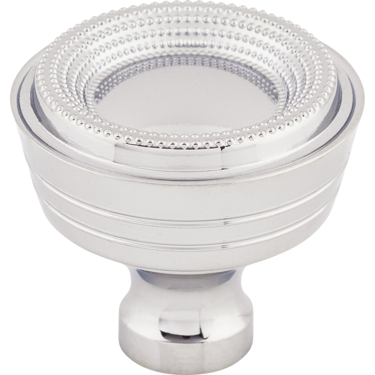 Top Knobs M1620: 1-5/16" Edwardian Beaded Round Cabinet Knob - Polished Chrome