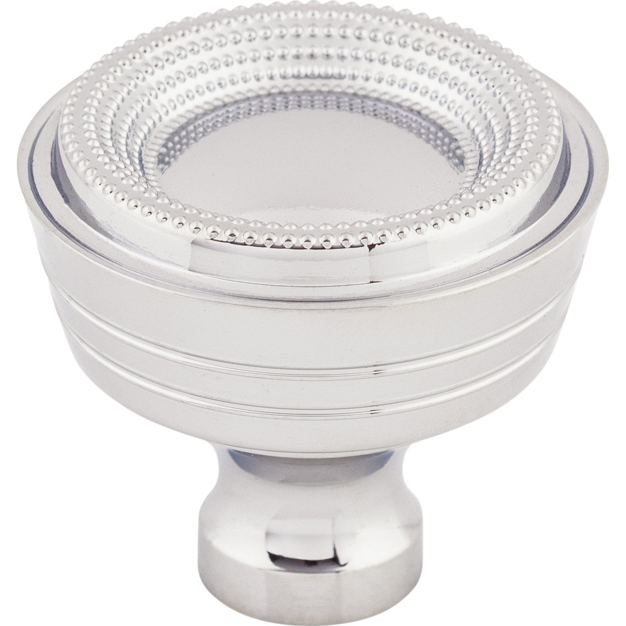 Top Knobs M1620: 1-5/16" Edwardian Beaded Round Cabinet Knob - Polished Chrome