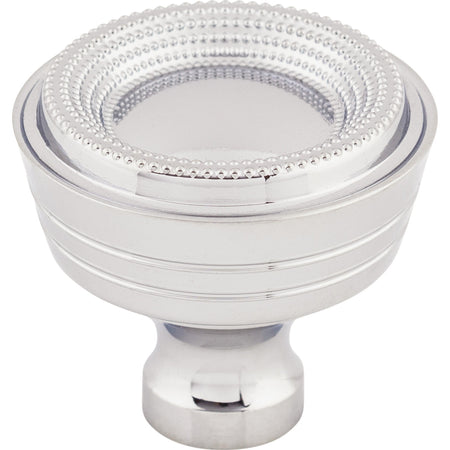 Top Knobs M1620: 1-5/16" Edwardian Beaded Round Cabinet Knob - Polished Chrome