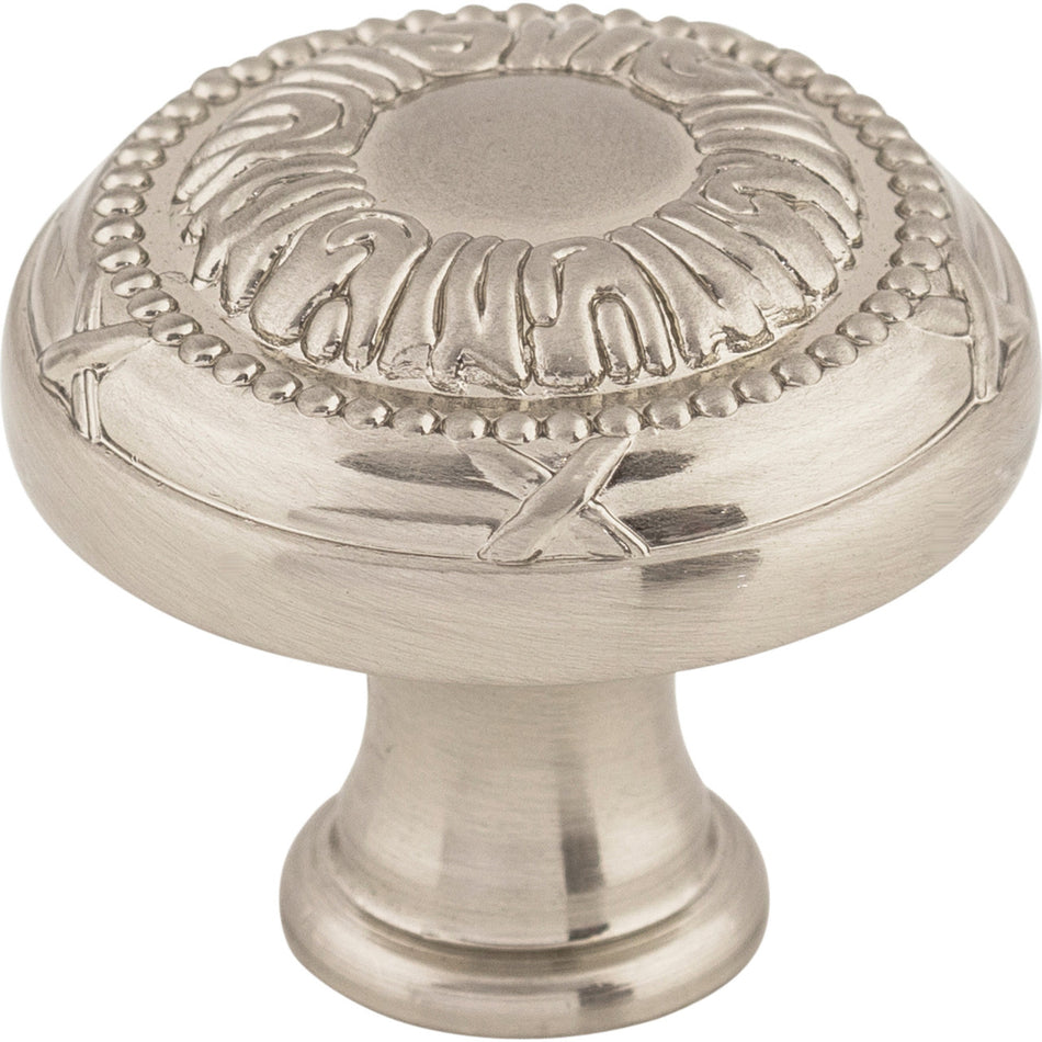 Top Knobs M1621: 1-1/4" Ribbon Round Cabinet Knob - Brushed Satin Nickel