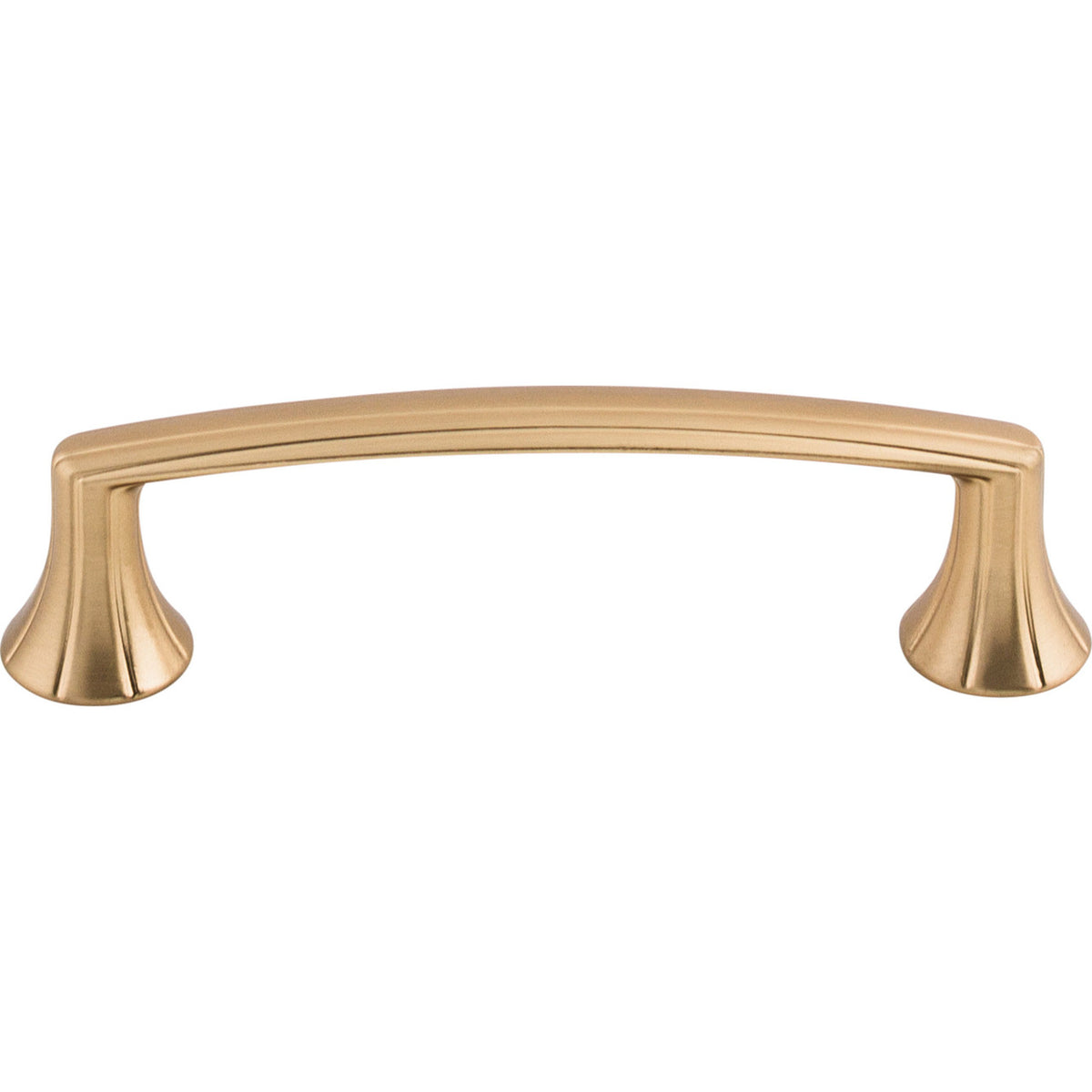 Top Knobs M1638: 3-3/4" cc Rue Curved Bar Cabinet Pull - Brushed Bronze