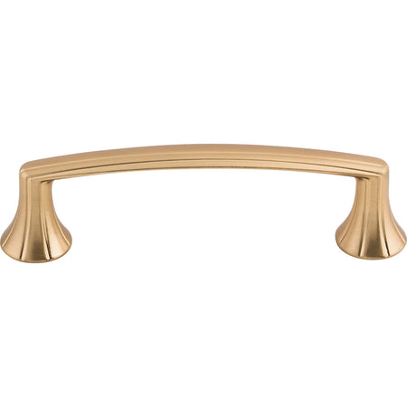 Top Knobs M1638: 3-3/4" cc Rue Curved Bar Cabinet Pull - Brushed Bronze
