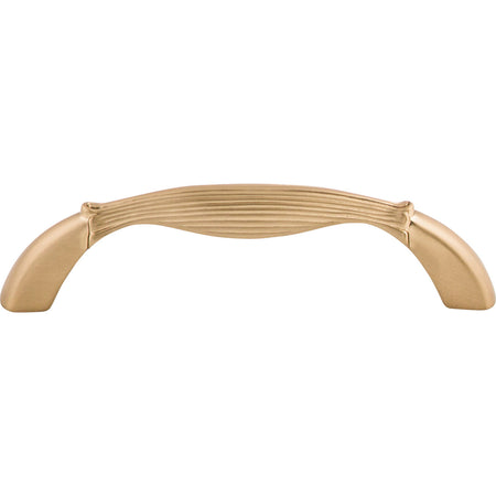 Top Knobs M1641: 3-3/4" cc Edwardian Round Bar Cabinet Pull - Brushed Bronze