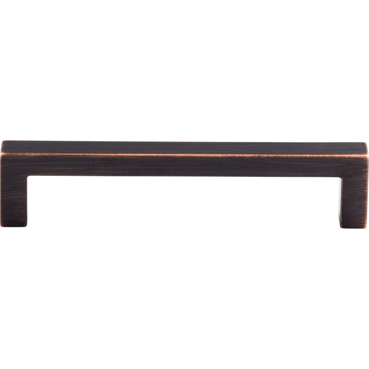 Top Knobs M1650: 5-1/16" cc Nouveau III Square Bar Cabinet Pull - Tuscan Bronze