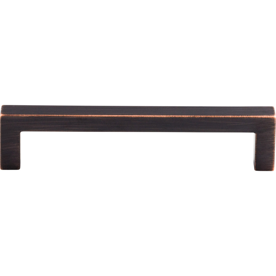 Top Knobs M1650: 5-1/16" cc Nouveau III Square Bar Cabinet Pull - Tuscan Bronze