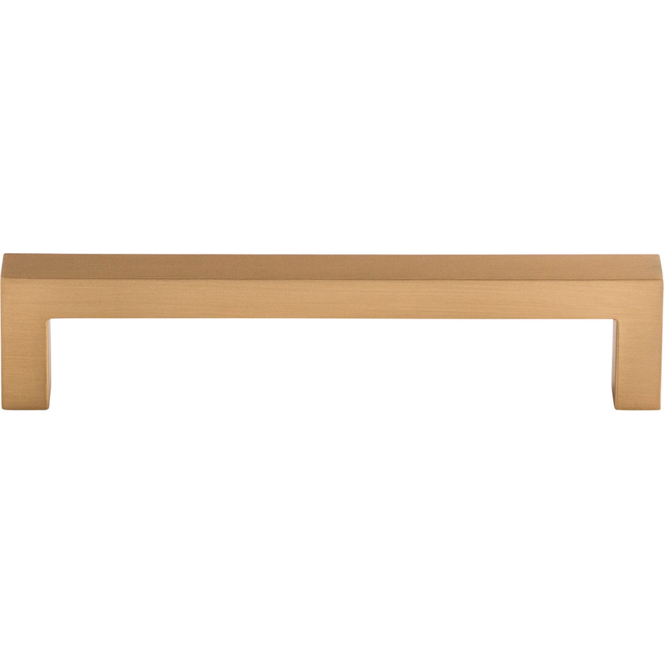 Top Knobs M1651: 5-1/16" cc Nouveau III Square Bar Cabinet Pull - Brushed Bronze