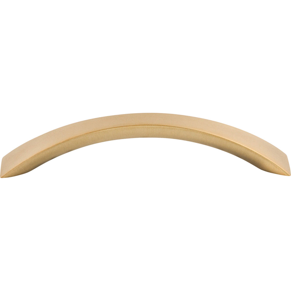 Top Knobs M1657: 5-1/16" cc Crescent Flair Bow Cabinet Pull - Brushed Bronze
