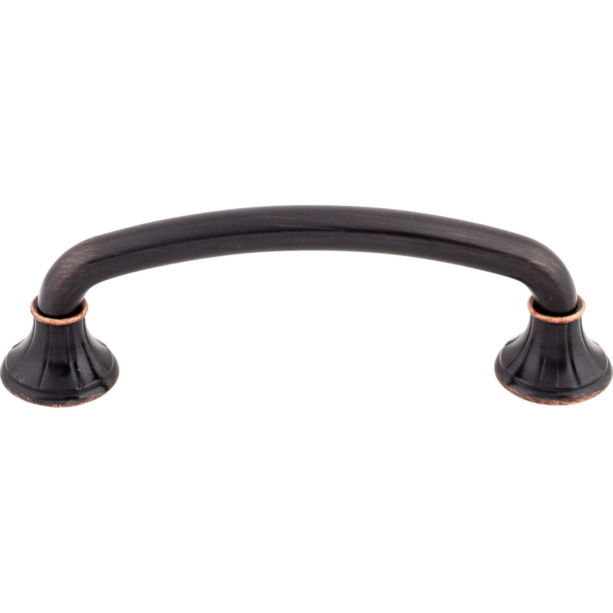 Top Knobs M1658: 4" cc Lund D-Handle Cabinet Pull - Tuscan Bronze