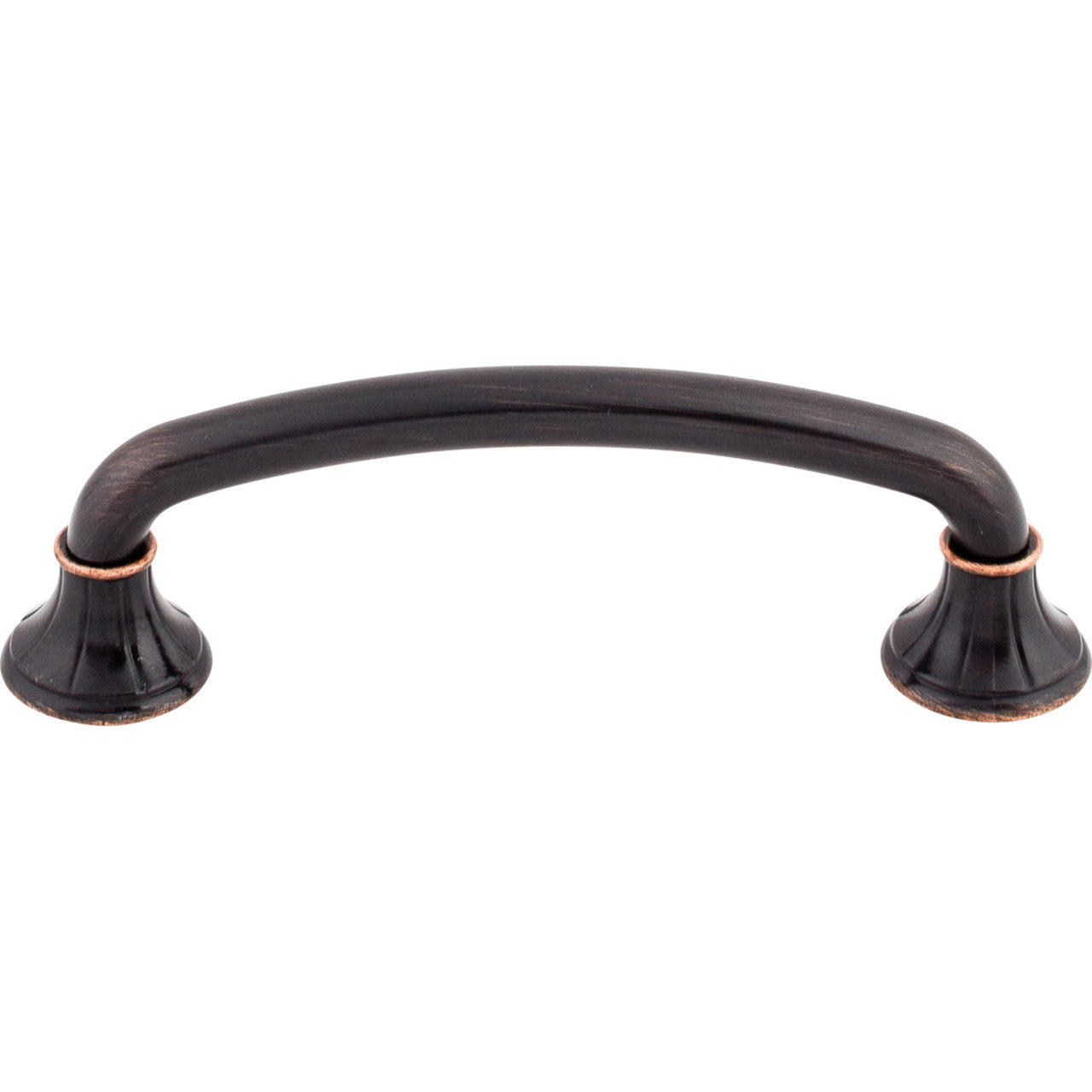 Top Knobs M1658: 4" cc Lund D-Handle Cabinet Pull - Tuscan Bronze