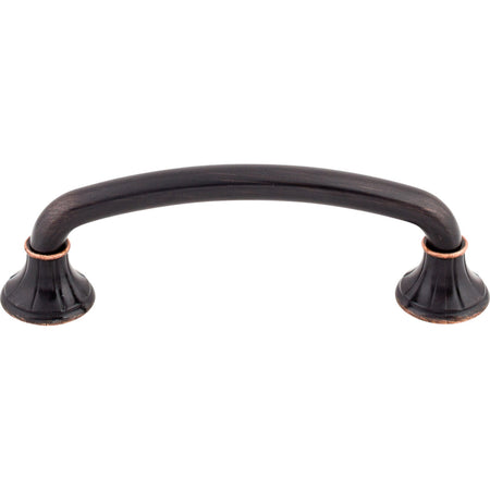 Top Knobs M1658: 4" cc Lund D-Handle Cabinet Pull - Tuscan Bronze