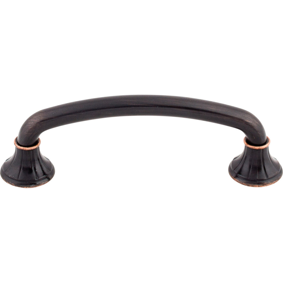 Top Knobs M1658: 4" cc Lund D-Handle Cabinet Pull - Tuscan Bronze
