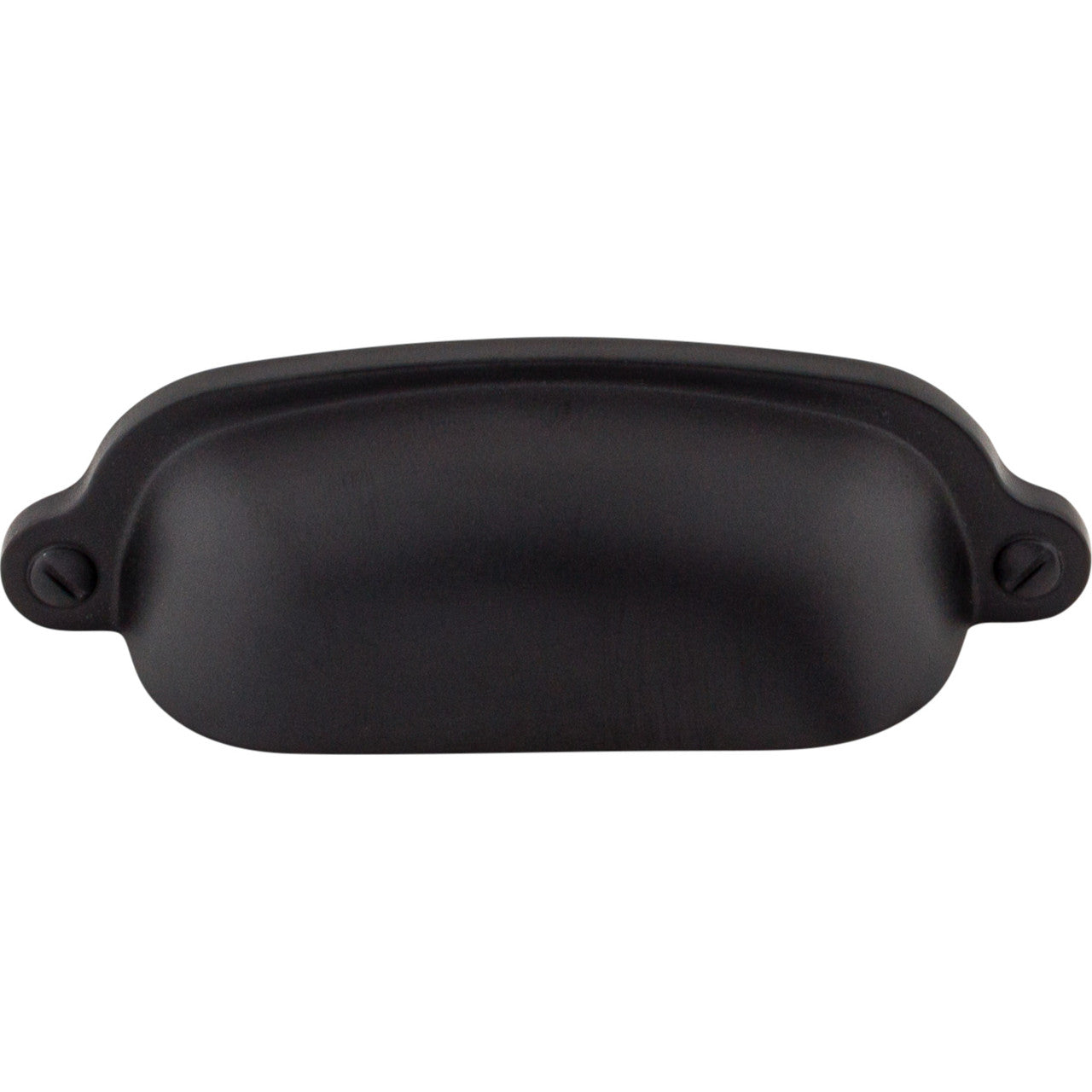Top Knobs M1684: 2-9/16" cc Charlotte Cup Cabinet Pull - Flat Black