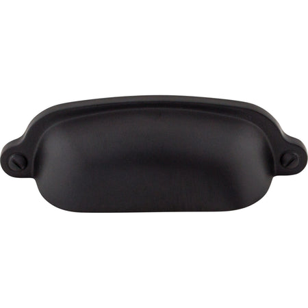 Top Knobs M1684: 2-9/16" cc Charlotte Cup Cabinet Pull - Flat Black