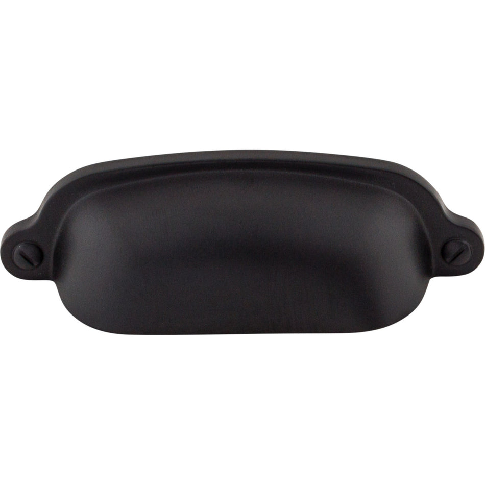 Top Knobs M1684: 2-9/16" cc Charlotte Cup Cabinet Pull - Flat Black