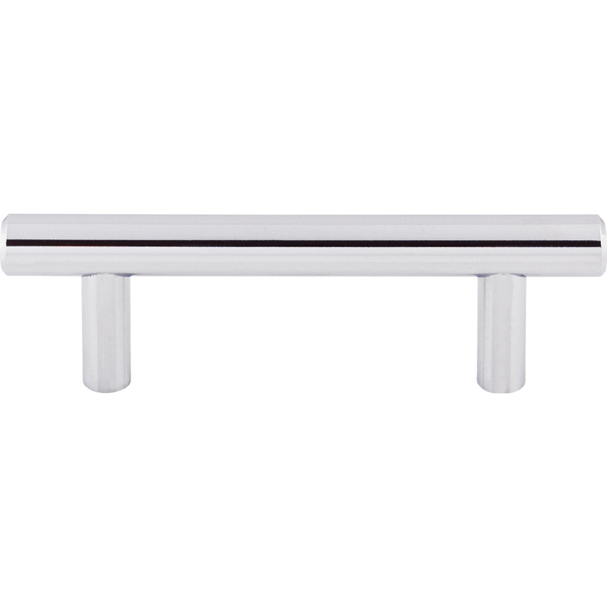 Top Knobs M1689: 3" cc Hopewell Round Bar Cabinet Pull - Polished Chrome