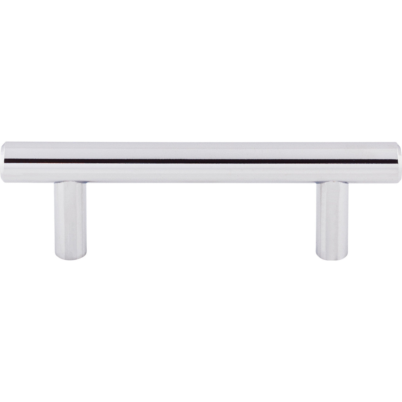 Top Knobs M1689: 3" cc Hopewell Round Bar Cabinet Pull - Polished Chrome
