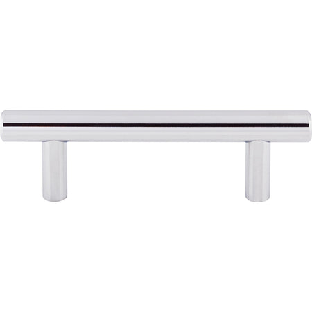Top Knobs M1689: 3" cc Hopewell Round Bar Cabinet Pull - Polished Chrome