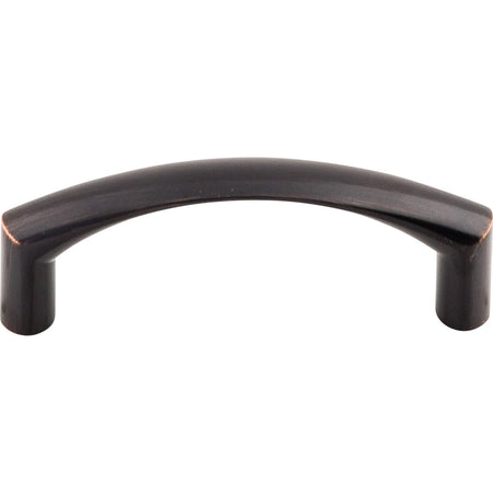 Top Knobs M1701: 3" cc Griggs Curved Bar Cabinet Pull - Tuscan Bronze