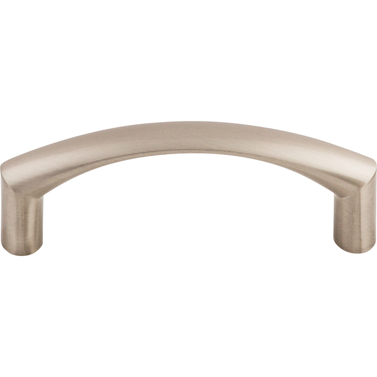 Top Knobs M1703: 3" cc Griggs Curved Bar Cabinet Pull - Brushed Satin Nickel