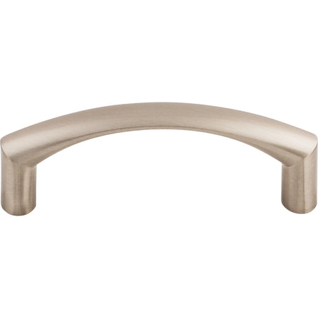 Top Knobs M1703: 3" cc Griggs Curved Bar Cabinet Pull - Brushed Satin Nickel