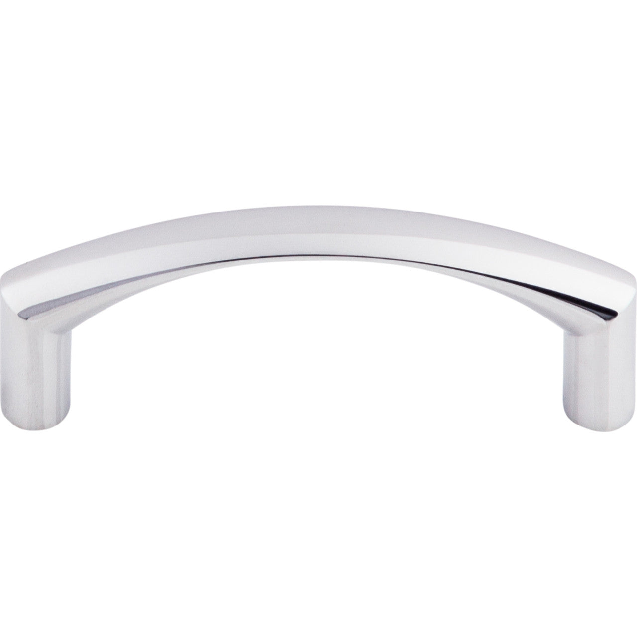 Top Knobs M1705: 3" cc Griggs Curved Bar Cabinet Pull - Polished Chrome