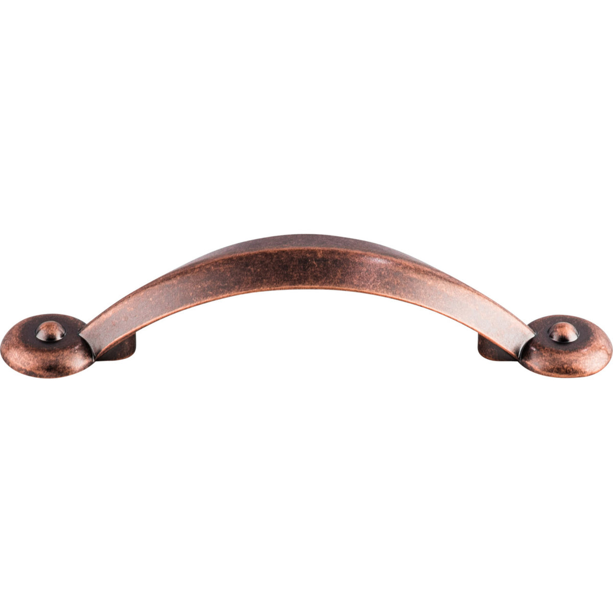 Top Knobs M1724: 3" cc Dakota Angle Cabinet Pull - Antique Copper