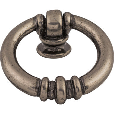 Top Knobs M173: 1-5/8" Newton Ring Cabinet Knob - Pewter Antique