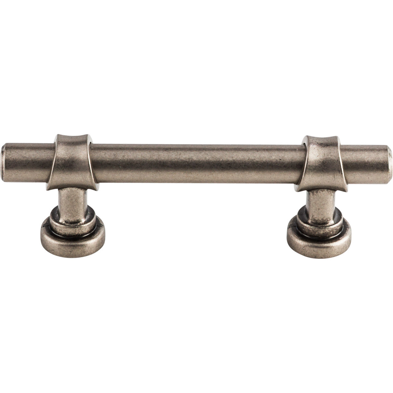 Top Knobs M1754: 3" cc Dakota Bit Cabinet Pull - Pewter Antique