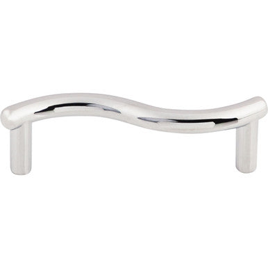 Top Knobs M1760: 3" cc Spiral Wave Cabinet Pull - Polished Chrome