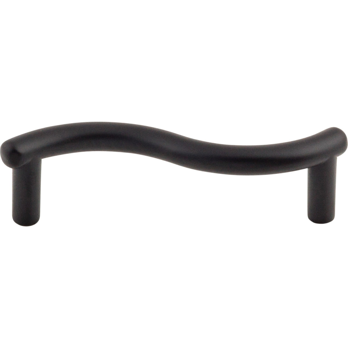 Top Knobs M1766: 3" cc Spiral Wave Cabinet Pull - Flat Black