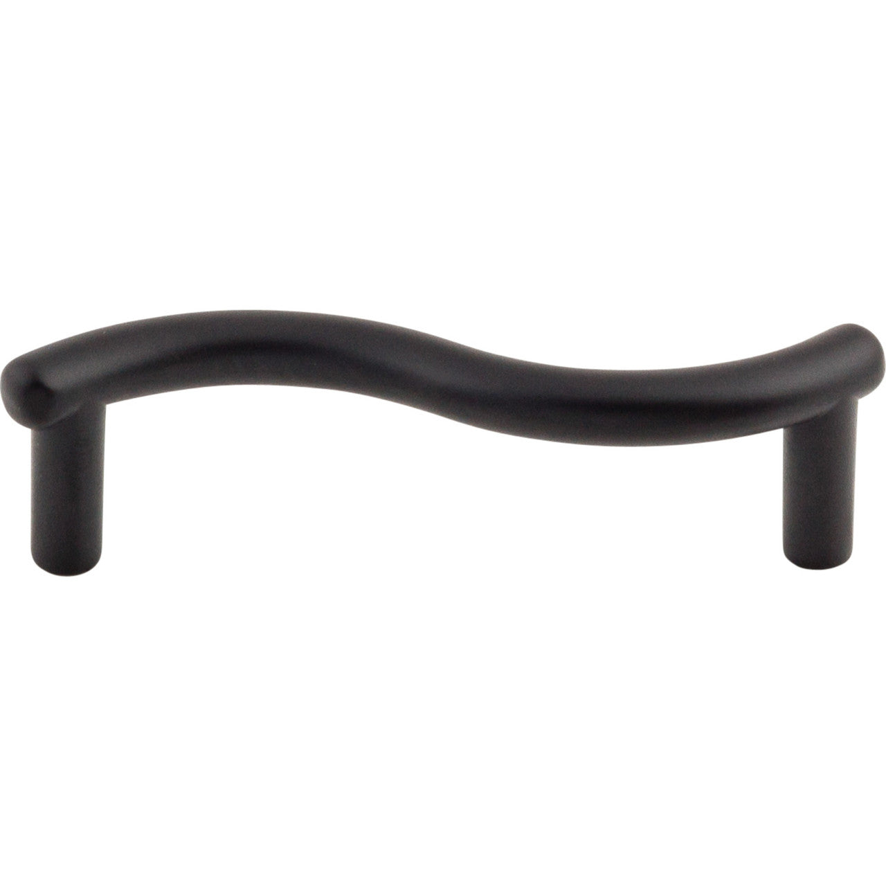Top Knobs M1766: 3" cc Spiral Wave Cabinet Pull - Flat Black