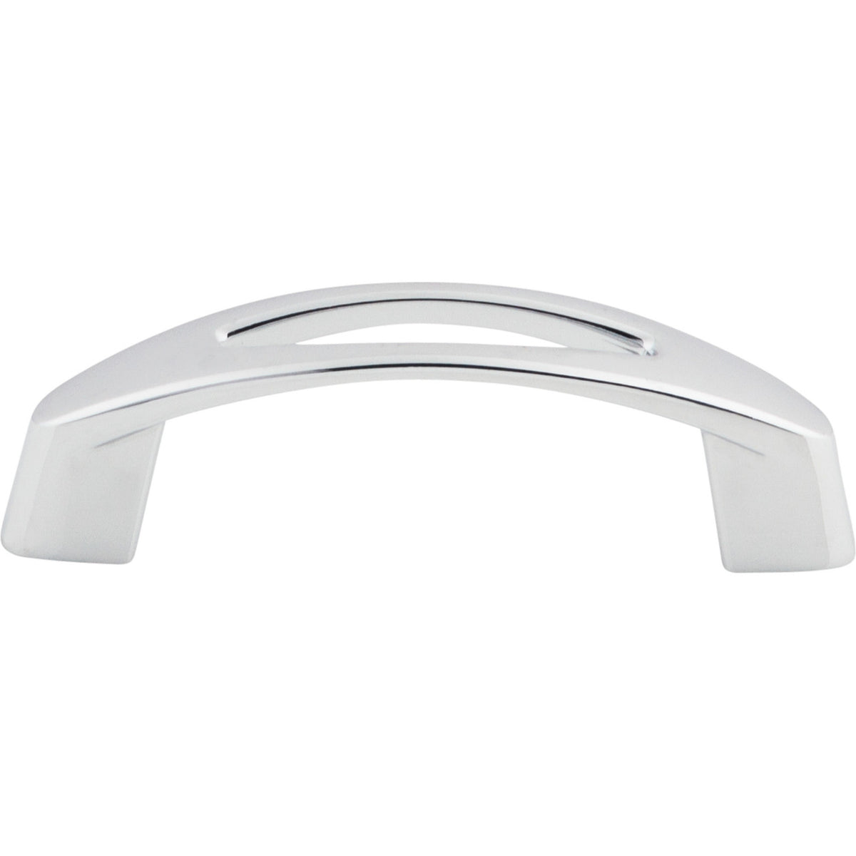 Top Knobs M1771: 3" cc Verona D-Handle Cabinet Pull - Polished Chrome