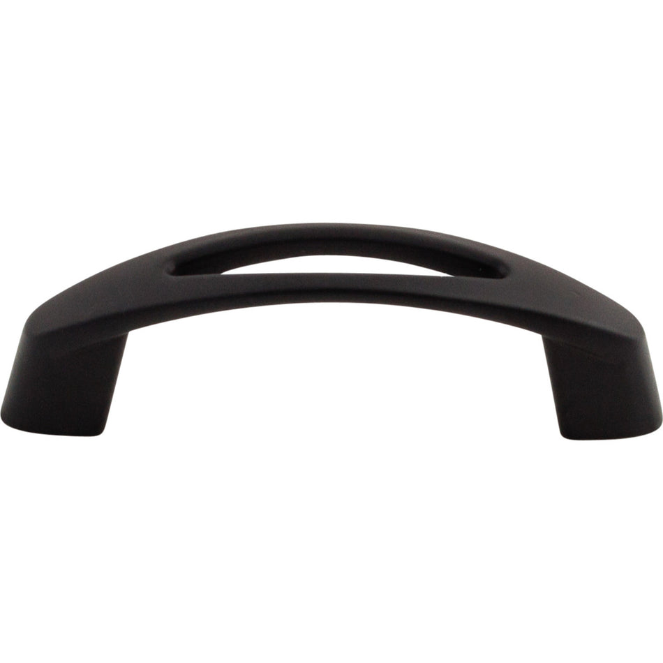 Top Knobs M1777: 3" cc Verona D-Handle Cabinet Pull - Flat Black