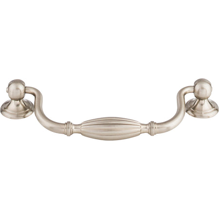 Top Knobs M1789: 5-1/16" cc Tuscany Drop Bail Cabinet Pull - Brushed Satin Nickel