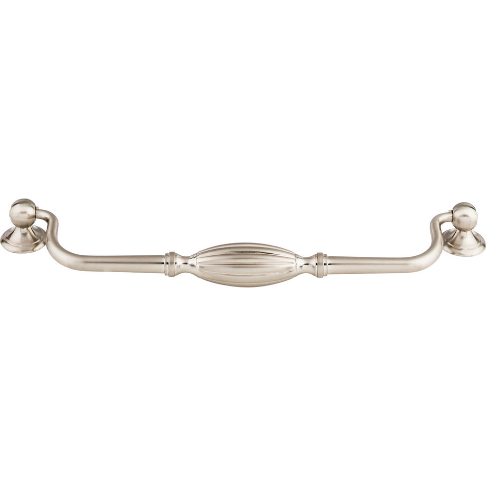 Top Knobs M1790: 8-13/16" cc Tuscany Drop Bail Cabinet Pull - Brushed Satin Nickel