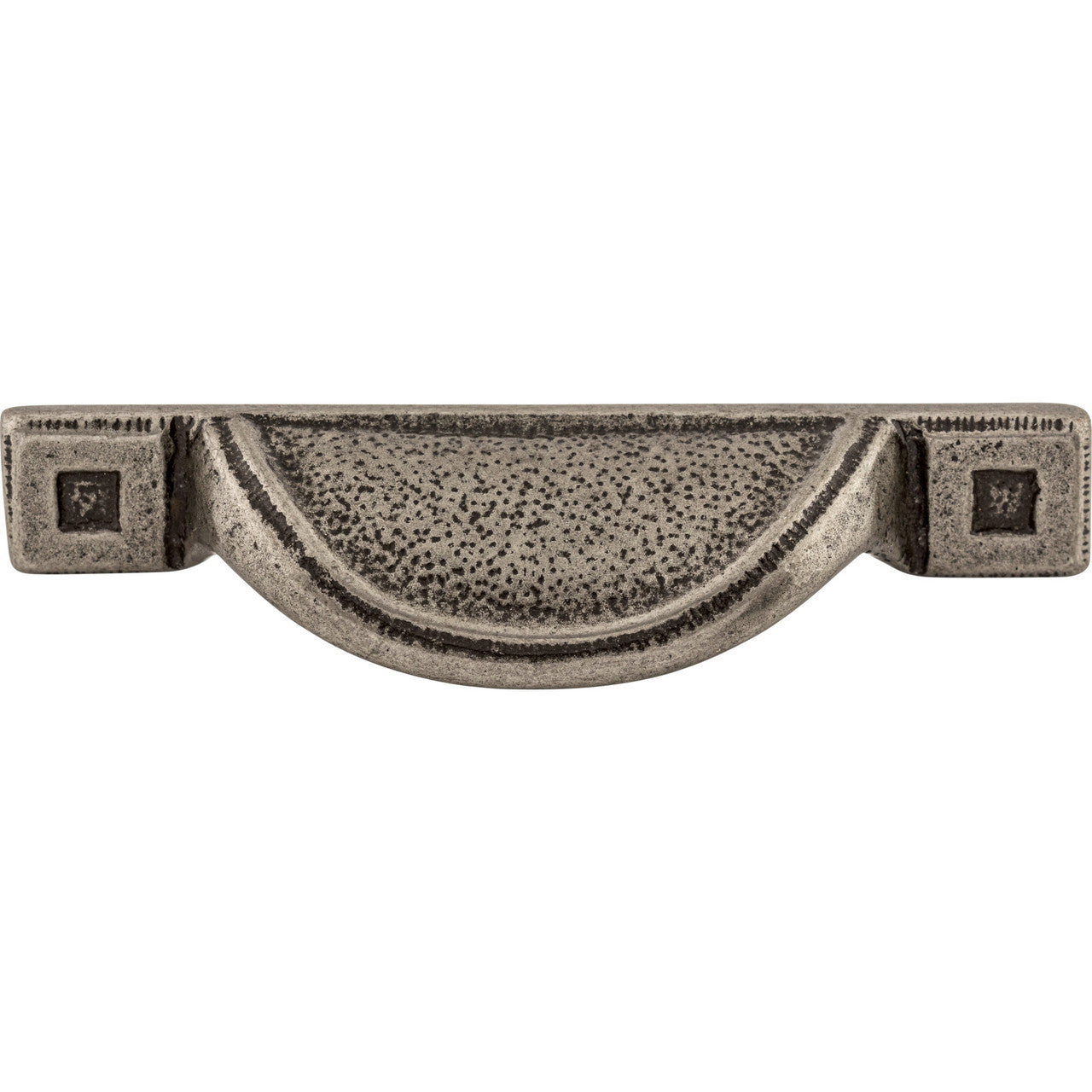 Top Knobs M1811: 2-1/2" cc Britannia Inset Cup Cabinet Pull - Cast Iron