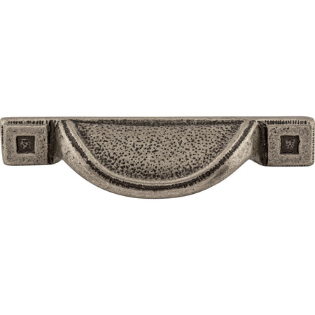 Top Knobs M1811: 2-1/2" cc Britannia Inset Cup Cabinet Pull - Cast Iron
