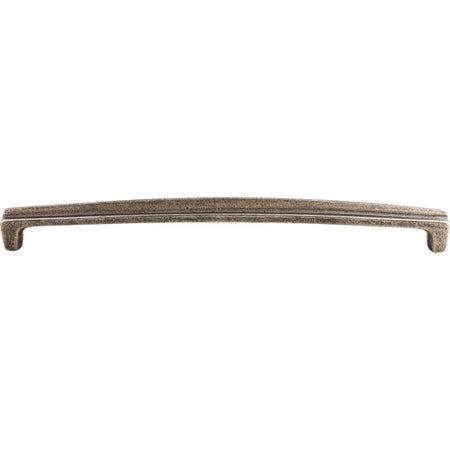 Top Knobs M1814: 12" cc Channel Curved Bar Appliance Pull - Cast Iron
