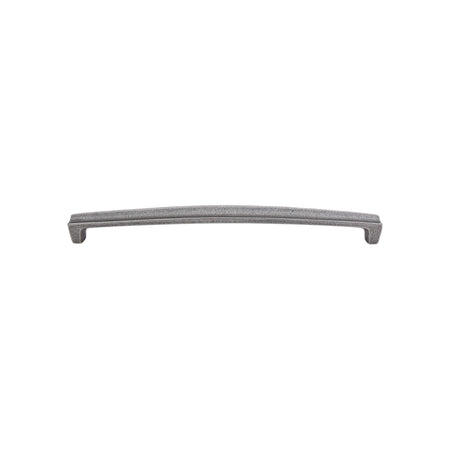 Top Knobs M1815: 18" cc Channel Curved Bar Appliance Pull - Cast Iron