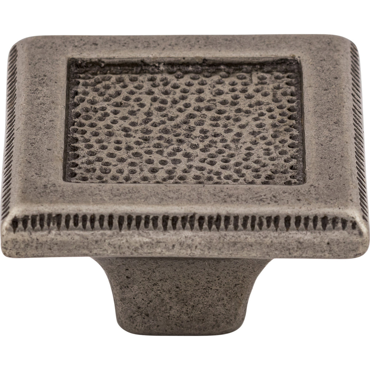 Top Knobs M1819: 2" Britannia Square Inset Cabinet Knob - Cast Iron
