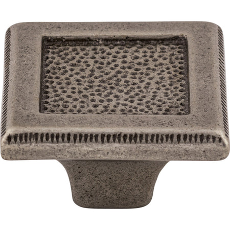 Top Knobs M1819: 2" Britannia Square Inset Cabinet Knob - Cast Iron