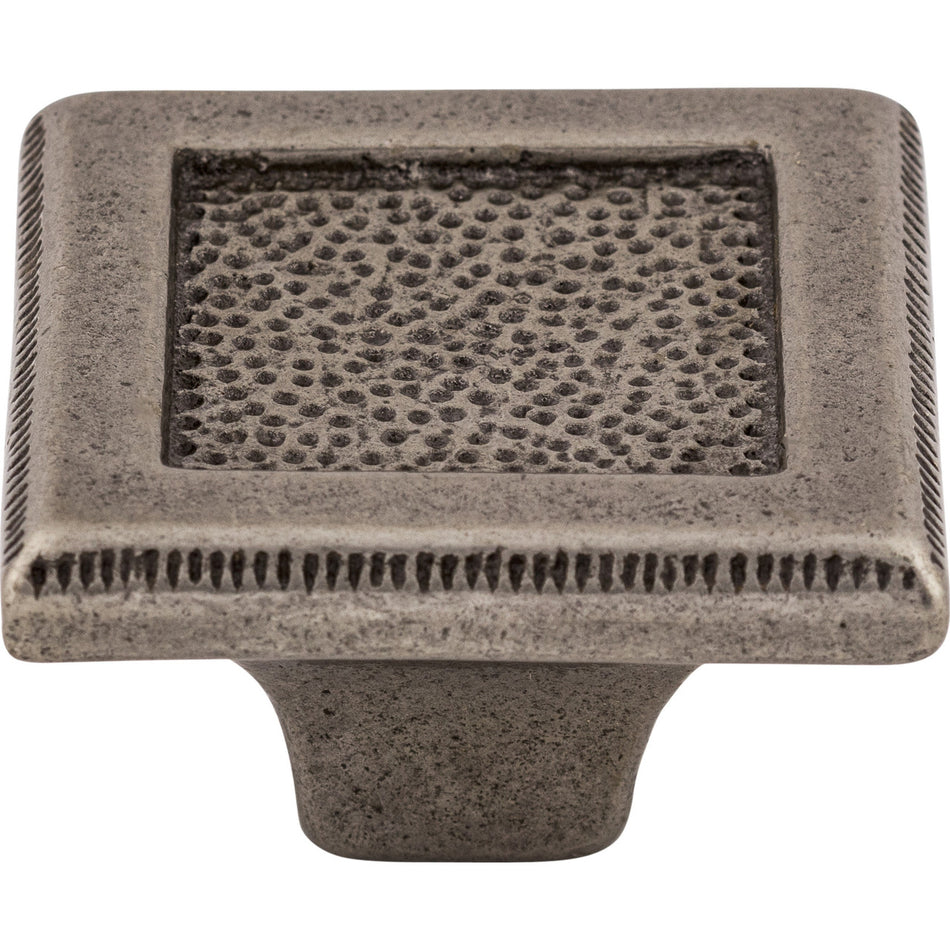 Top Knobs M1819: 2" Britannia Square Inset Cabinet Knob - Cast Iron