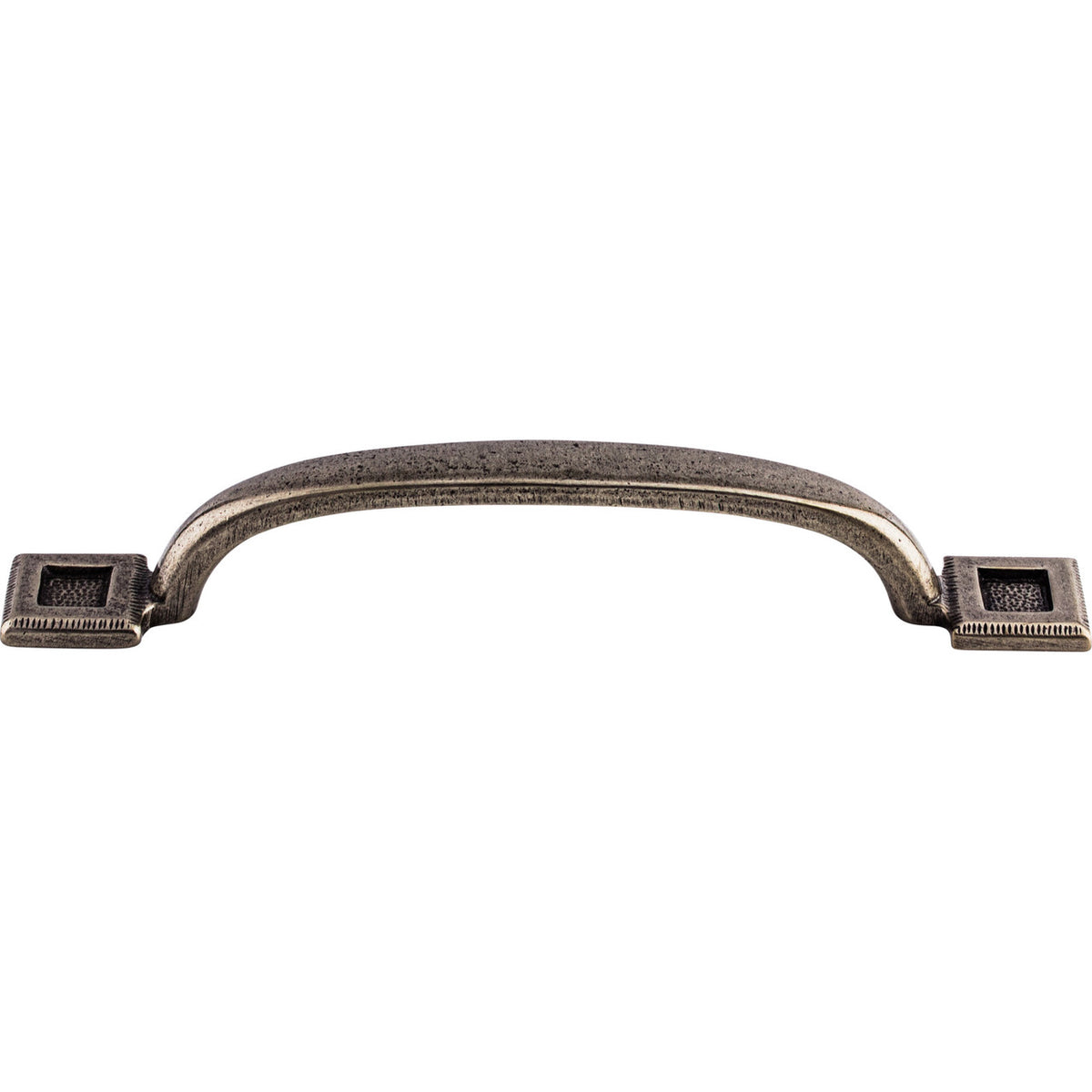 Top Knobs M1823: 5-1/16" cc Britannia Square Inset D-Handle Cabinet Pull - Cast Iron