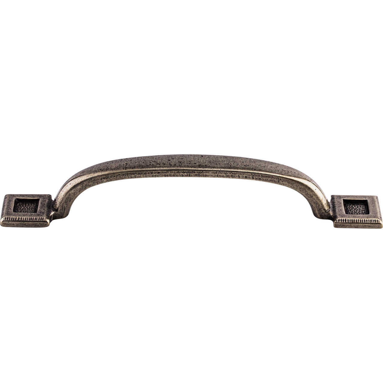 Top Knobs M1823: 5-1/16" cc Britannia Square Inset D-Handle Cabinet Pull - Cast Iron