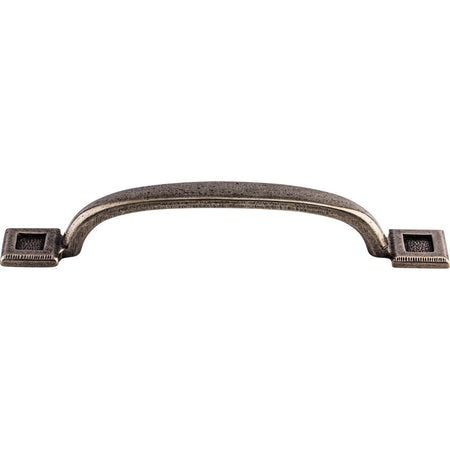 Top Knobs M1823: 5-1/16" cc Britannia Square Inset D-Handle Cabinet Pull - Cast Iron