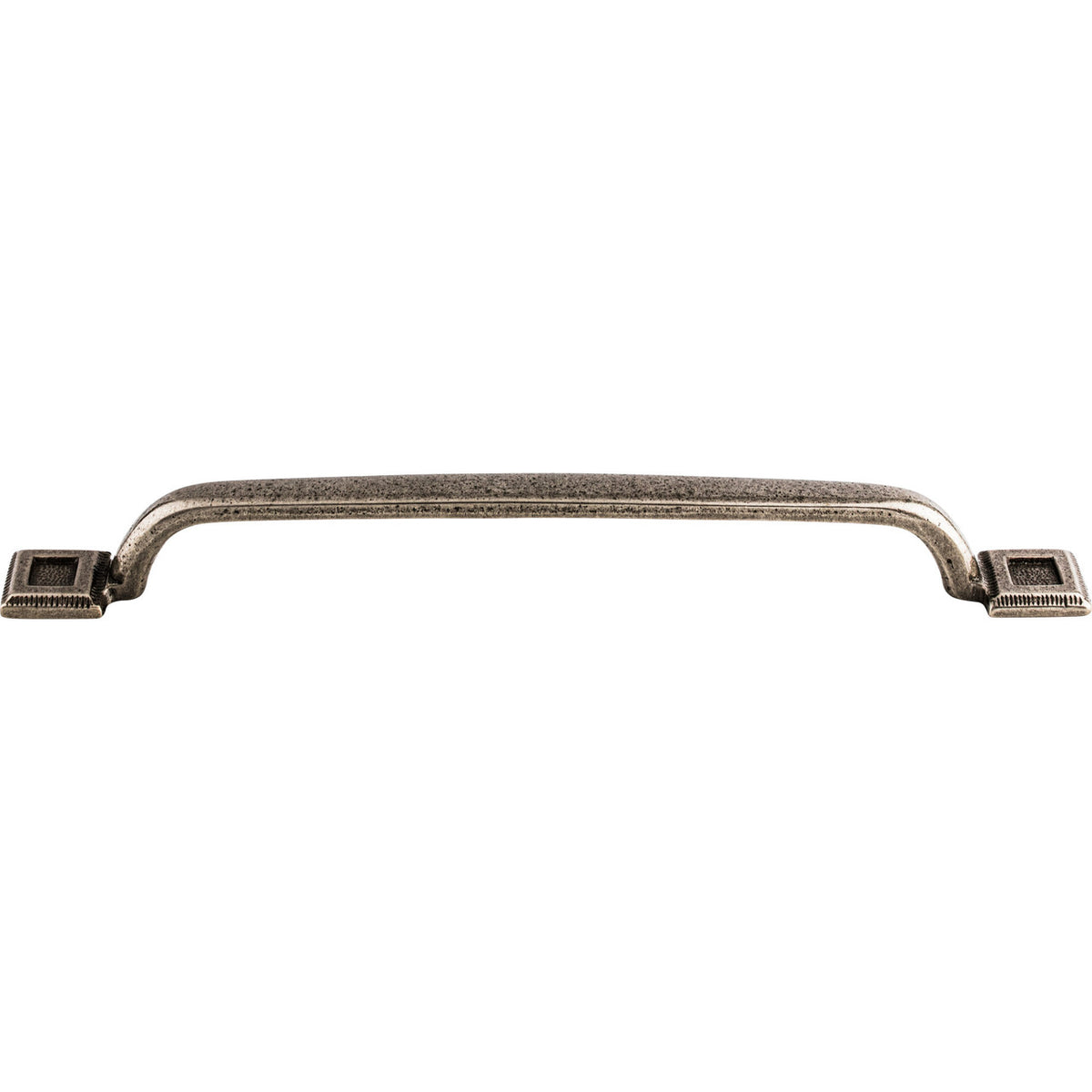 Top Knobs M1824: 8" cc Britannia Square Inset D-Handle Cabinet Pull - Cast Iron