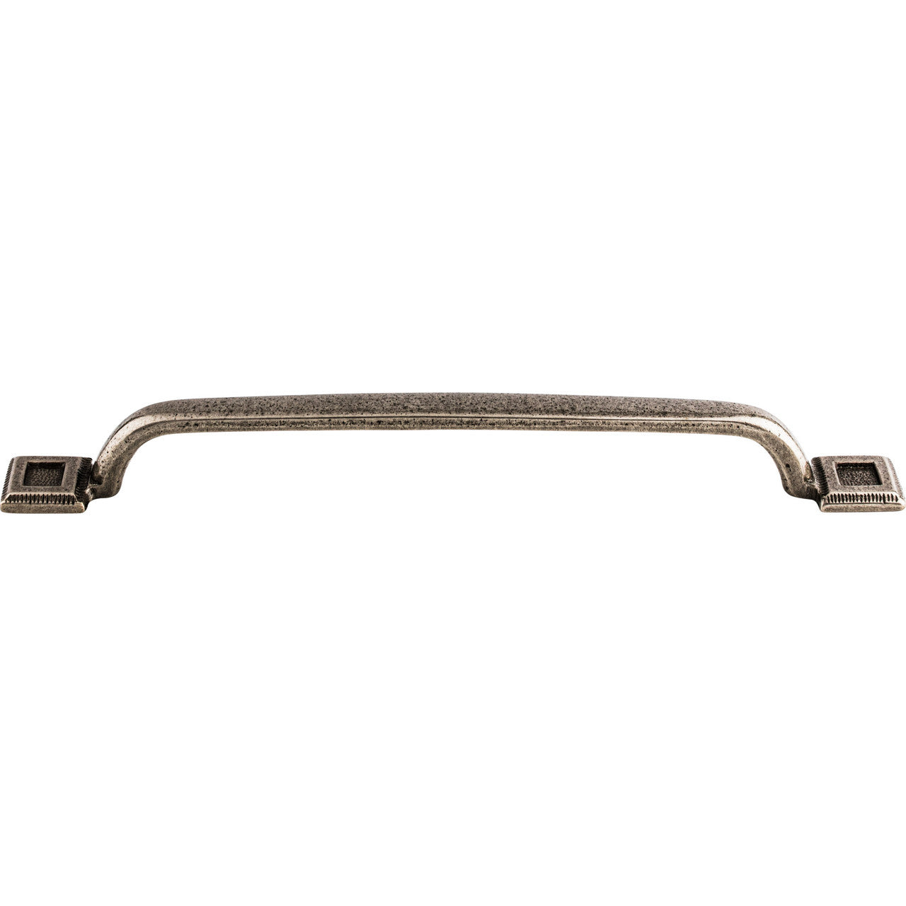 Top Knobs M1824: 8" cc Britannia Square Inset D-Handle Cabinet Pull - Cast Iron