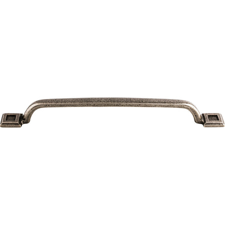 Top Knobs M1824: 8" cc Britannia Square Inset D-Handle Cabinet Pull - Cast Iron